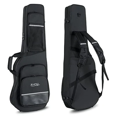 Abbildung von Rocktile Leichtkoffer für E Gitarre Premium Softcase mit extra dicker Thermo Polsterung Weicher Gigbag elektrische Gitarren