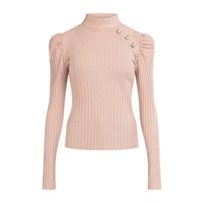 Abbildung von threezy Damen Rippstrick Pullover 23725683 TH01, Rosa, M