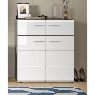 Abbildung von INOSIGN Schuhschrank &quot;Rumba, Breite 80 cm, Hochglanz Front, 2 Türen, 4 Einlegeböden,&quot;, Schubkästen, Schuhkommode, Kommode, Flurschrank