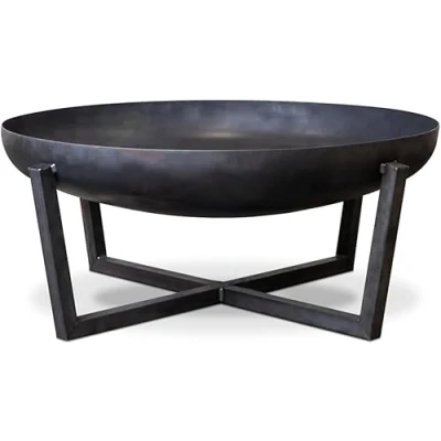 Abbildung von SOUK ONE Feuerschalen, Feuerschale Ø 60 cm Feuerstelle für den Garten, Funkenschutz, Terrasse und Balkon, Feuertonne Feuerkorb (Ø 60cm Madrid)