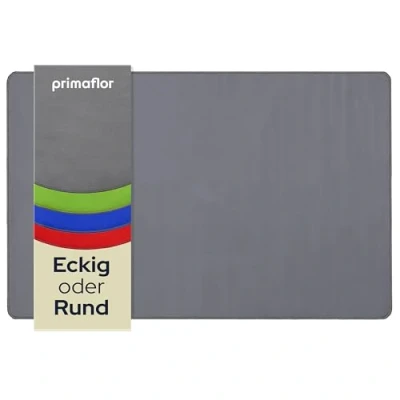Abbildung von Primaflor Kinderteppich Einfarbig SITZKREIS Grau 140x200 cm Velour Kurzflor Teppich für Kinderzimmer, Kindergärten und Schulen Hochwertiger Spielteppich