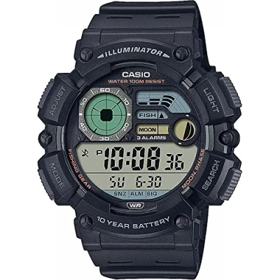 Abbildung von CASIO TIMELESS COLLECTION Chronograph WS 1500H 1AVEF, Quarzuhr, Armbanduhr, Herrenuhr, digital, Mondphase, Stoppfunktion
