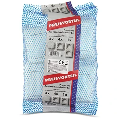 Abbildung von REV PrimaLuxe Lichtschalter, 4x Aus /Wechselschalter im Set mit 1 fach und 1x 2 Rahmen, weiss