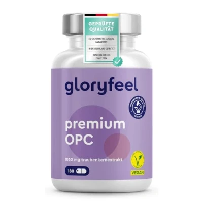 Abbildung von gloryfeel® OPC Traubenkernextrakt Nature 630 mg 180 St