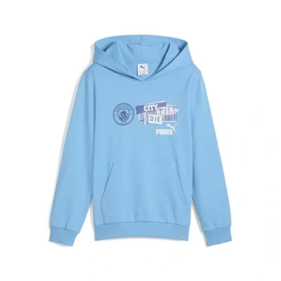 Abbildung von Puma Manchester CITY Ftblnrgy Kapuzenpullover für Kinder, Größe: 128, Team light blue