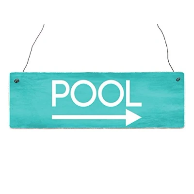 Abbildung von Interluxe Shabby Vintage Schild Türschild Pool RECHTS Deko Wellness Wegweiser