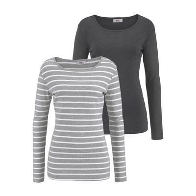 Abbildung von Flashlights Langarmshirt, mit Streifen