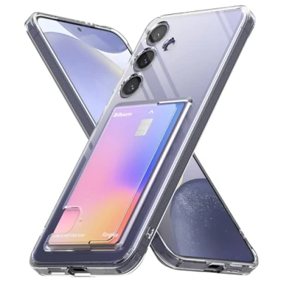 Abbildung von Ringke Fusion Card Case Kompatibel mit Samsung Galaxy S24 Plus Hülle 6,7 Zoll, Kratzfest Harte PC Transparente HandyHülle Kartenhalter für Clear