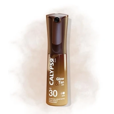 Abbildung von Calypso Glow and Tan Mist SPF 30, Bräunungsverstärkendes Öl mit Beschleuniger, wasserfest, Sonnenspray, hoher UVA und UVB Schutz, 100 ml