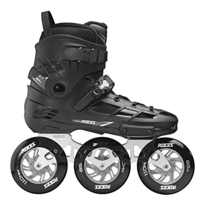 Abbildung von Roces Unisex Erwachsene EGO 3X110 TIF Inline Skates, Black Silver, 39