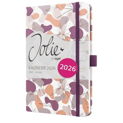 Abbildung von Sigel Wochenkalender Jolie ca. A5 Hardcover Summer Linear Leaves 2026