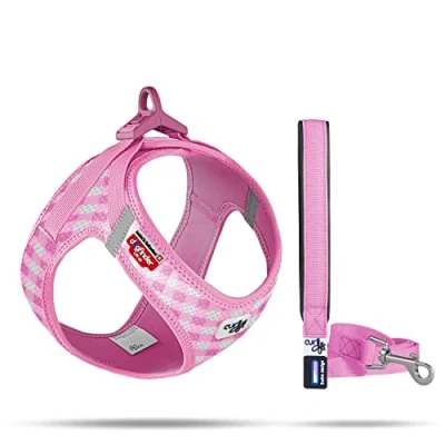 Abbildung von Curli Hunde Geschirr Clasp Vest Puppy Set pink caro