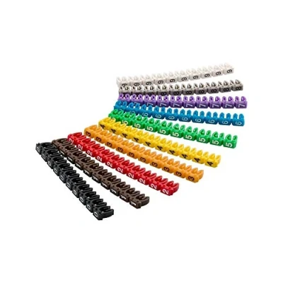 Abbildung von goobay Kabelclips rot, gelb, grün, schwarz, weiß, blau, braun, orange, violett, grau