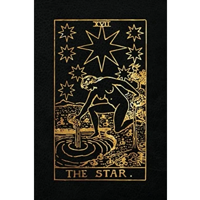 Abbildung von The Star: 120 blank pages, Star Tarot Card Notebook Black and Gold Sketchbook, Journal, Diary (Tarot Notebooks)