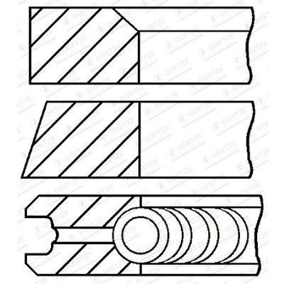 Abbildung von GOETZE ENGINE 08 440805 00 Kolbenringsatz 93,25 0,25 FORD: Ranger Mk2