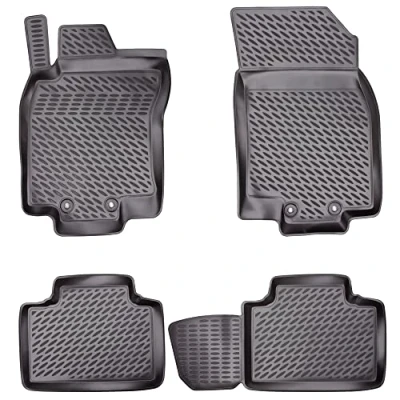 Abbildung von Elmasline Design 3D Gummimatten Set für VW Touareg II Baujahr 2010 2018 Extra hoher 5cm Rand