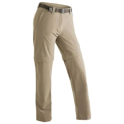 Abbildung von Maier Sports Damen NATA 2 Wanderhose Bermuda Zipp Off, Beige (Feather Gray), 42 EU
