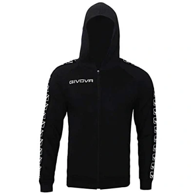 Abbildung von Givova Unisex Sweatshirt Full Zip Band, Schwarz, XL