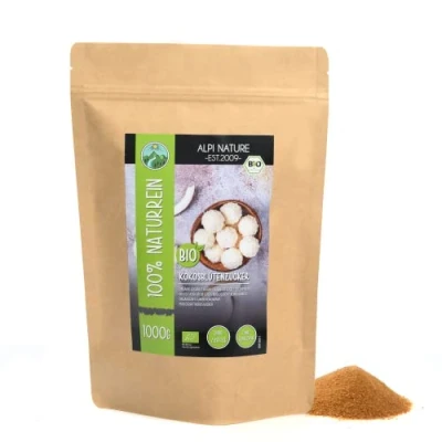 Abbildung von BIO Kokosblütenzucker (1kg), aus kontrolliert biologischem Anbau glutenfrei, laktosefrei, laborgeprüft, vegan