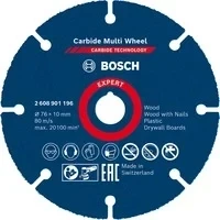 Abbildung von BOSCH Trennscheibe Expert Carbide Multi Wheel, Ø 76 mm, 10 mm für Mini Winkelschleifer