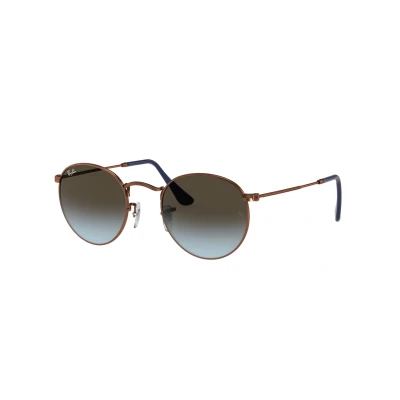 Abbildung von Ray Ban Round Metal Unisex Sonnenbrille, Größe: 50, Blue gradient brown