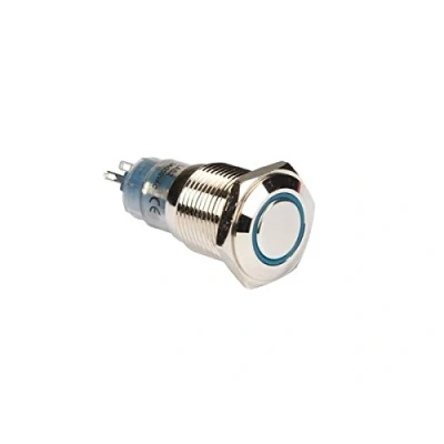 Abbildung von VS ELECTRONIC 300614 Drucktaster, 0.5A/230 V, SPDT, Blau R1600B