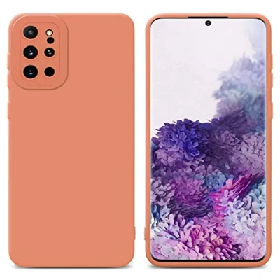 Abbildung von Cadorabo Hülle kompatibel mit Samsung Galaxy S20 Plus Schutzhülle TPU Silikon Case Liquid Design Kameraschutz Slim Kratzfest Weiche Gummi Rundumschutz für in Orange