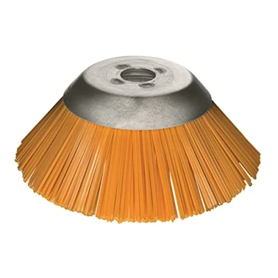 Abbildung von Lessmann Kegelbürste für Motorsensen ø 230 mm (entfernt Unkraut von Rasengittersteinen/Bordsteinen usw., Material Polyester, keine Kratzer, Aufnahme 20 mm) 42600001