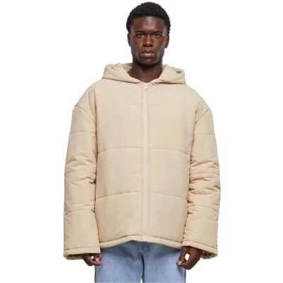 Abbildung von Urban Classics Hooded Puffer Winterjacke, Herren, Größe: XXL, Wetsand