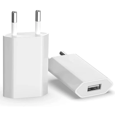 Abbildung von USB Ladegerät, 2 Pack 5W Power Adapter Universal Ladeadapter Netzteil Stromadapter Netzstecker für iPhone 12 Pro Max/11/XR/XS/X/8/7 Plus, Galaxy S21 S9 S8, LG, Huawei, HTC, Smartphones, Tablets