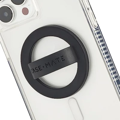 Abbildung von Case Mate MagSafe Magnetischer Handygriff, Abnehmbarer Handyhalter für die Hand, ultradünn, zusammenklappbar, weich, Handygriffe Rückseite des Telefons iPhone Pro Max 15/14/13/12,