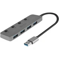 Abbildung von LINDY 43309 4 Port USB 3.0 Hub mit EIN /Ausschaltern