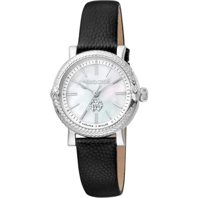 Abbildung von Roberto Cavalli by Franck Muller Damen Analog Quarz Uhr mit Leder Armband RV1L193L0011
