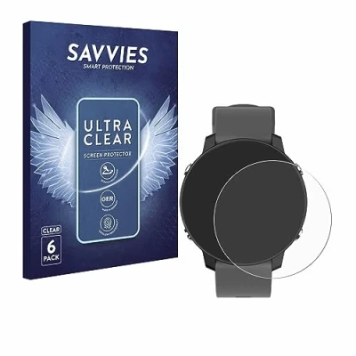 Abbildung von Savvies 6 Stück Schutzfolie für Shot Scope G5 GPS Watch Displayschutz Folie Ultra Transparent