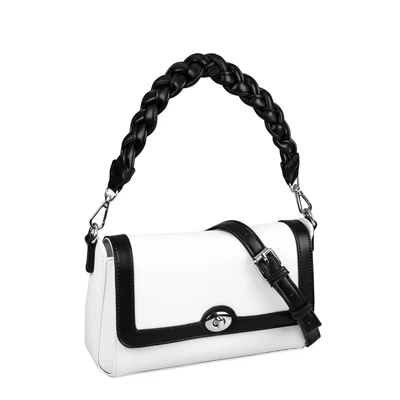 Abbildung von COLLEZIONE ALESSANDRO Schultertasche &quot;Schwarz Weiß&quot;, mit Flechtung