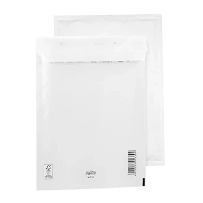 Abbildung von 100 Luftpolsterumschläge Polsterumschlag Versandtaschen Bantex E5 (240 x 275 mm) 15/E, Weiß, mit Selbstklebeverschluss