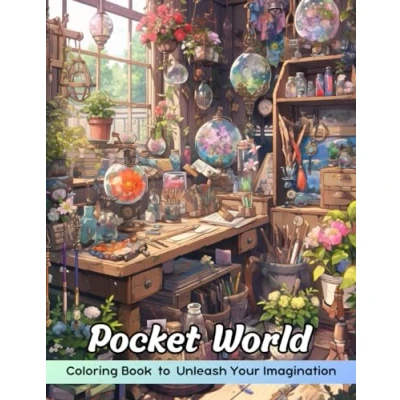 Abbildung von Pocket World Coloring Book: Page, Miniature Escapes for Relaxation and Creativity