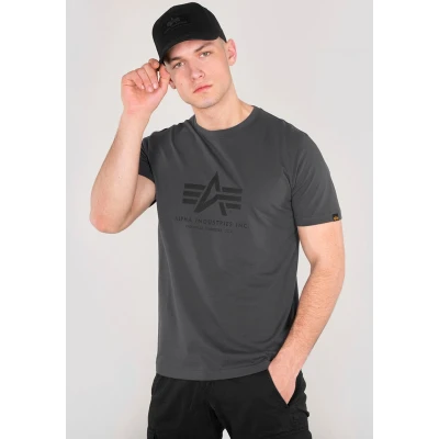 Abbildung von Alpha Industries Tshirt print grey/black, Herren, Größe: 3XL, Grey/black