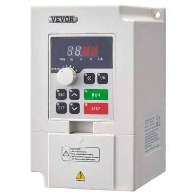 Abbildung von VEVOR Frequenzumrichter Inverter 4PS 1/3 Phasen AC 220V Eingang zu 3