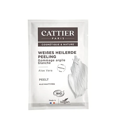 Abbildung von Cattier Heilerde Peeling, mit weißer und Aloe Vera, Naturkosmetik, 4 x 13 ml