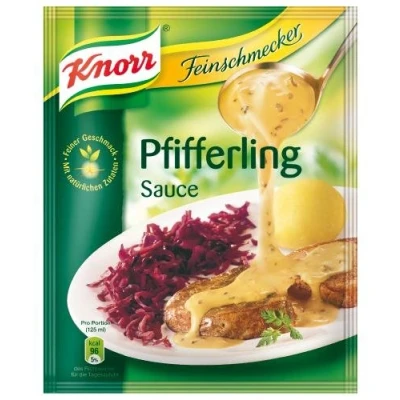 Abbildung von Knorr Feinschmecker Pfifferling Sauce, 21er Pack (21 x 250 ml Beutel)