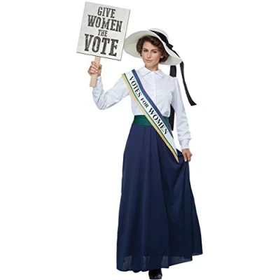 Abbildung von California Costumes Amerikanisches Suffragette Kostüm für Damen, Blau, XL