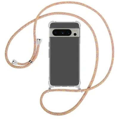 Abbildung von mtb more energy® Handykette kompatibel mit Google Pixel 8 Pro Rainbow Smartphone Hülle zum Umhängen Anti Shock Full TPU Case