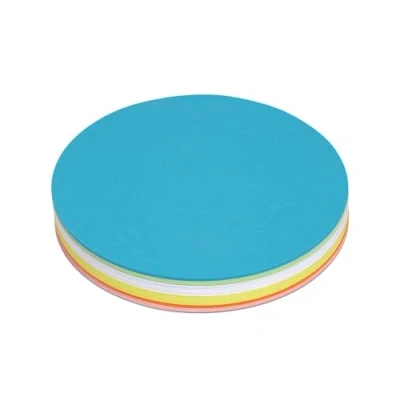 Abbildung von MAUL Moderationskarten rund Ø 18,5 cm (120 Stück) Beschriftbare Karteikarten Coaching Karten Präsentationskarten Moderationskoffer Nachfüllpack 150 g/m² Papier Bunt