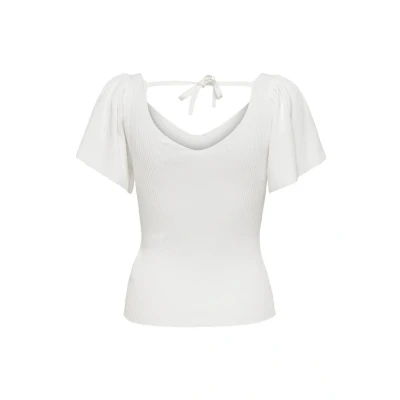 Abbildung von ONLY Onlleelo BACK Bluse, Damen, Größe: Small, Eggnog