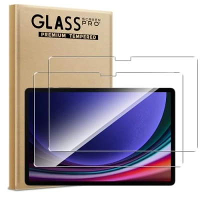 Abbildung von Pollachi [2 Stück Schutzfolie für Samsung Galaxy Tab S10 Plus/S9 Plus Panzerglas Glasfolie,9H Härte,Anti Kratzen,Anti Fingerabdruck,Anti Bläschen,Ultra Klar,Displayschutzfolien Panzer Schutz Glas