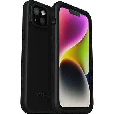 Abbildung von OtterBox Fre Hülle für iPhone 14 Plus, mit MagSafe, Wasserdicht (IP68), stoßfest, schmutzabweisend, schlanke integriertem Displayschutz, 5x getestet nach Militärstandard, Schwarz