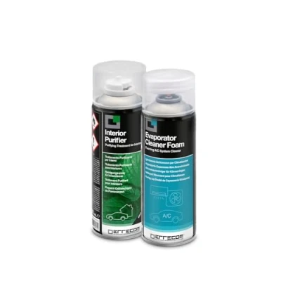 Abbildung von ERRECOM Total Care, Komplette Reinigungsbehandlung für Fahrzeug Klimaanlagen und Fahrgasträume, mit Minzduft, 2 x 200 mL Flasche