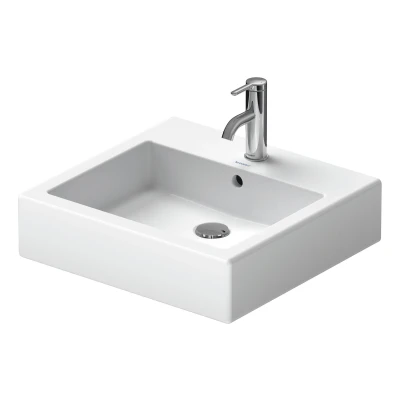 Abbildung von Duravit Möbelwaschtisch Vero 50x47cm, we, m HL, ÜL, Hahnlochbank