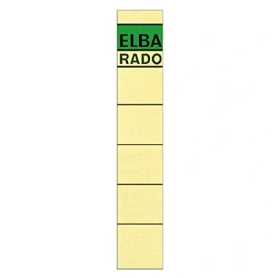 Abbildung von Elba Rückenschilder Rado, kurz, selbstklebend, aus Papier, chamois, 10 Stück